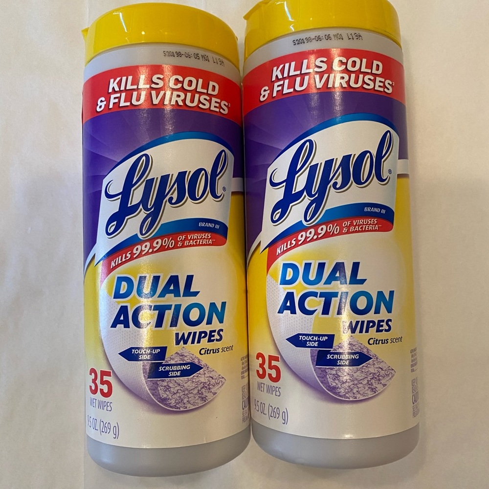 Dual Action Wipes(35 count each),pack of 2